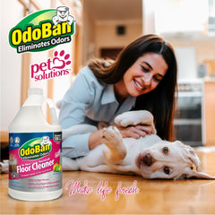 Citrus scented floor cleaner providing a fresh aroma during mopping.