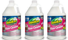 OdoBan Pet Solutions no rinse bottle with citrus scent for easy cleaning on floors.