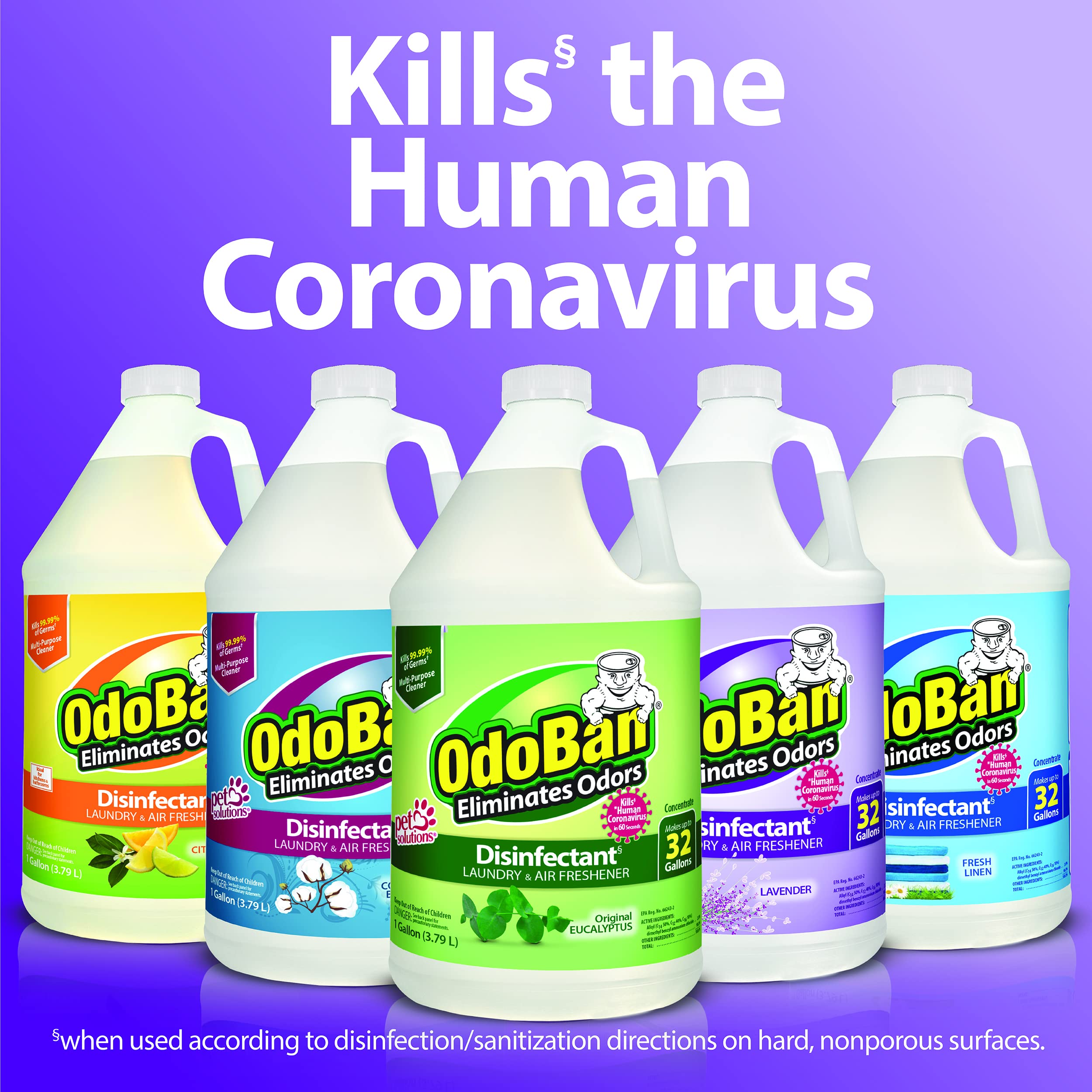 OdoBan two-gallon kit on shelf for sanitation tasks