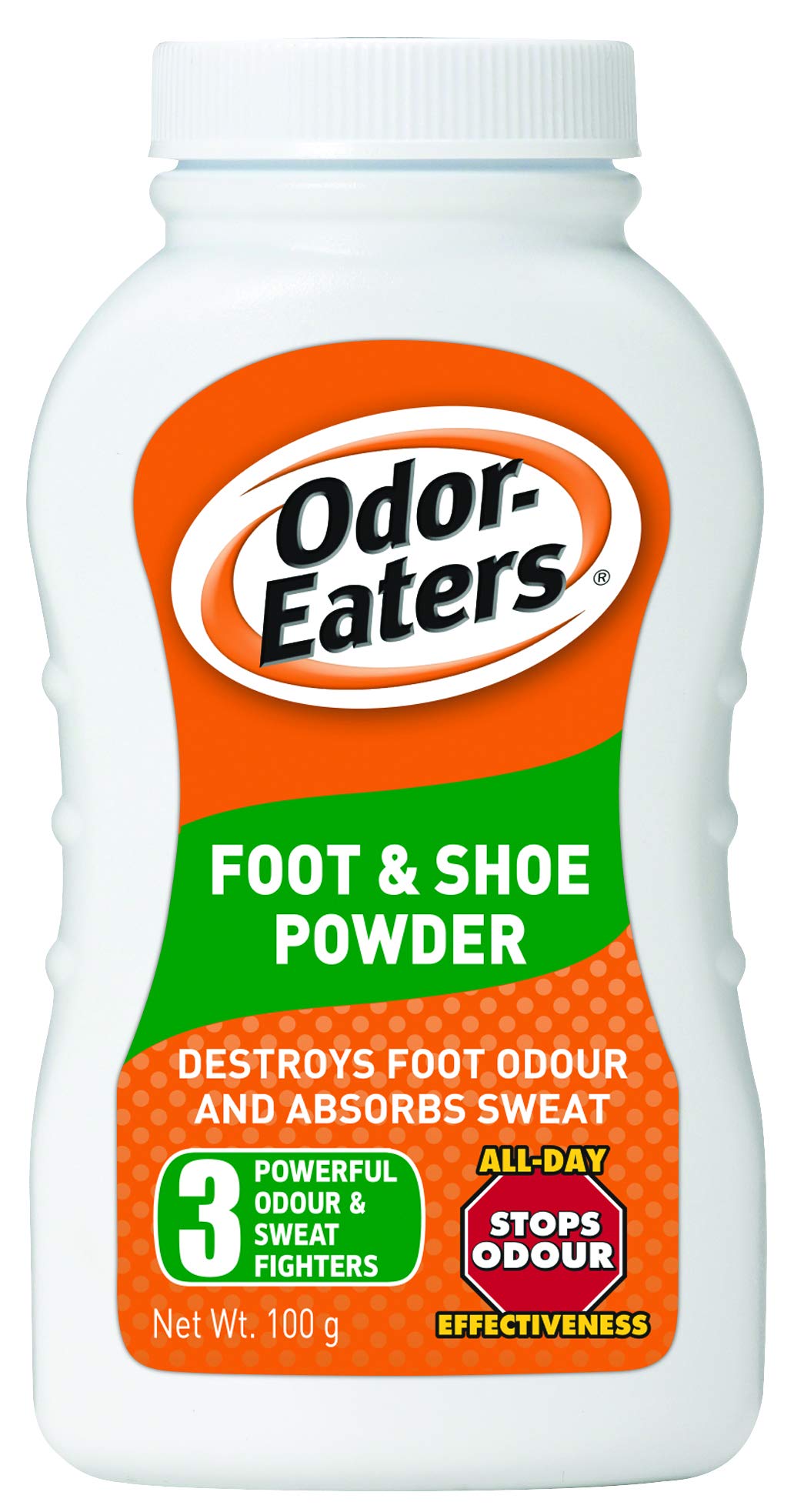Odor-Eaters Foot Powder 100g jar for all-day odor and moisture control