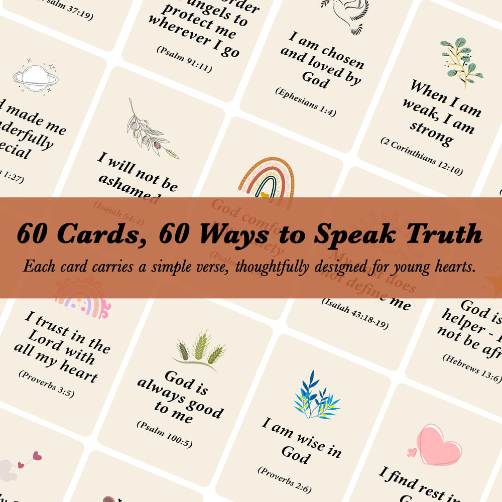 Odrano 62 scripture cards for children designed to boost memory and daily study