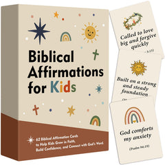 Odrano biblical affirmations for kids card set with colorful illustrations for daily encouragement