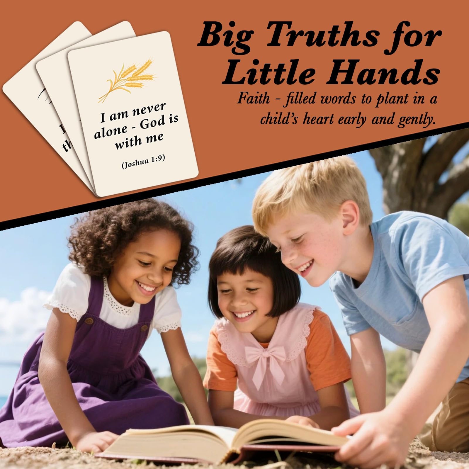 Odrano compact size scripture cards fit easily in Bible or backpack