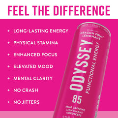 ODYSSEY ELIXIR can pour captures a smooth, lightly sparkling moment for quick boosts.