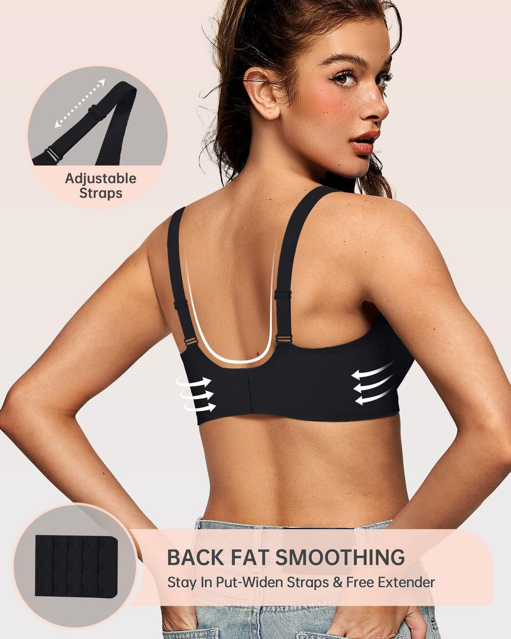OEAK Ultra-soft fabric bra offers breathable comfort under clothing