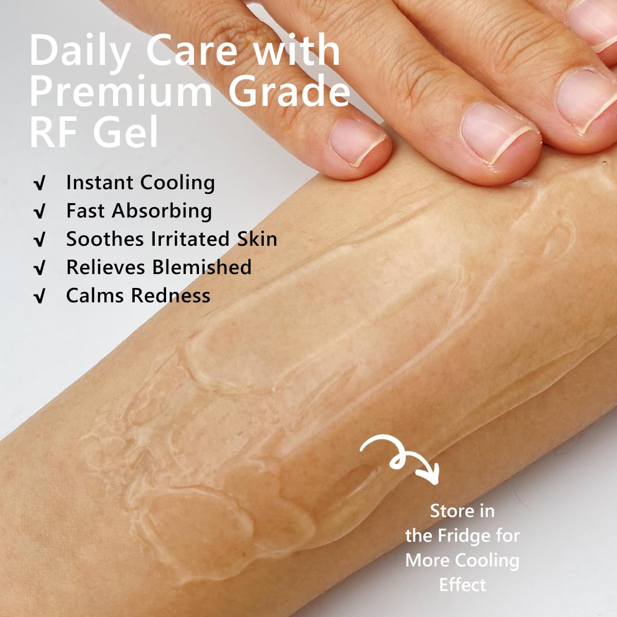 Oeneis gel viscosity promotes smooth sliding for pulsed and continuous RF sessions.