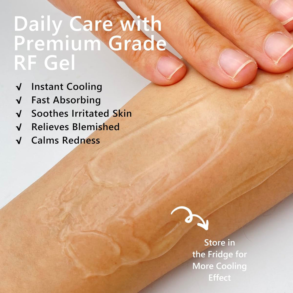 Oeneis gel viscosity promotes smooth sliding for pulsed and continuous RF sessions.