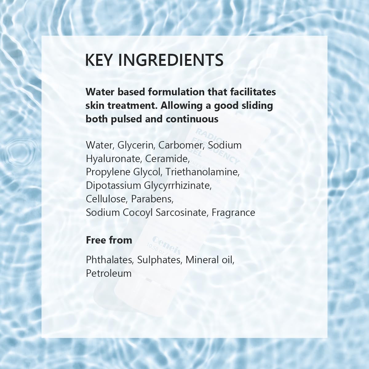 Oeneis hyaluronic-acid gel hydration keeps skin moisturized and nourished.