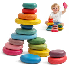 OESSUF extra-large stacking rocks closeup for toddlers safe grip