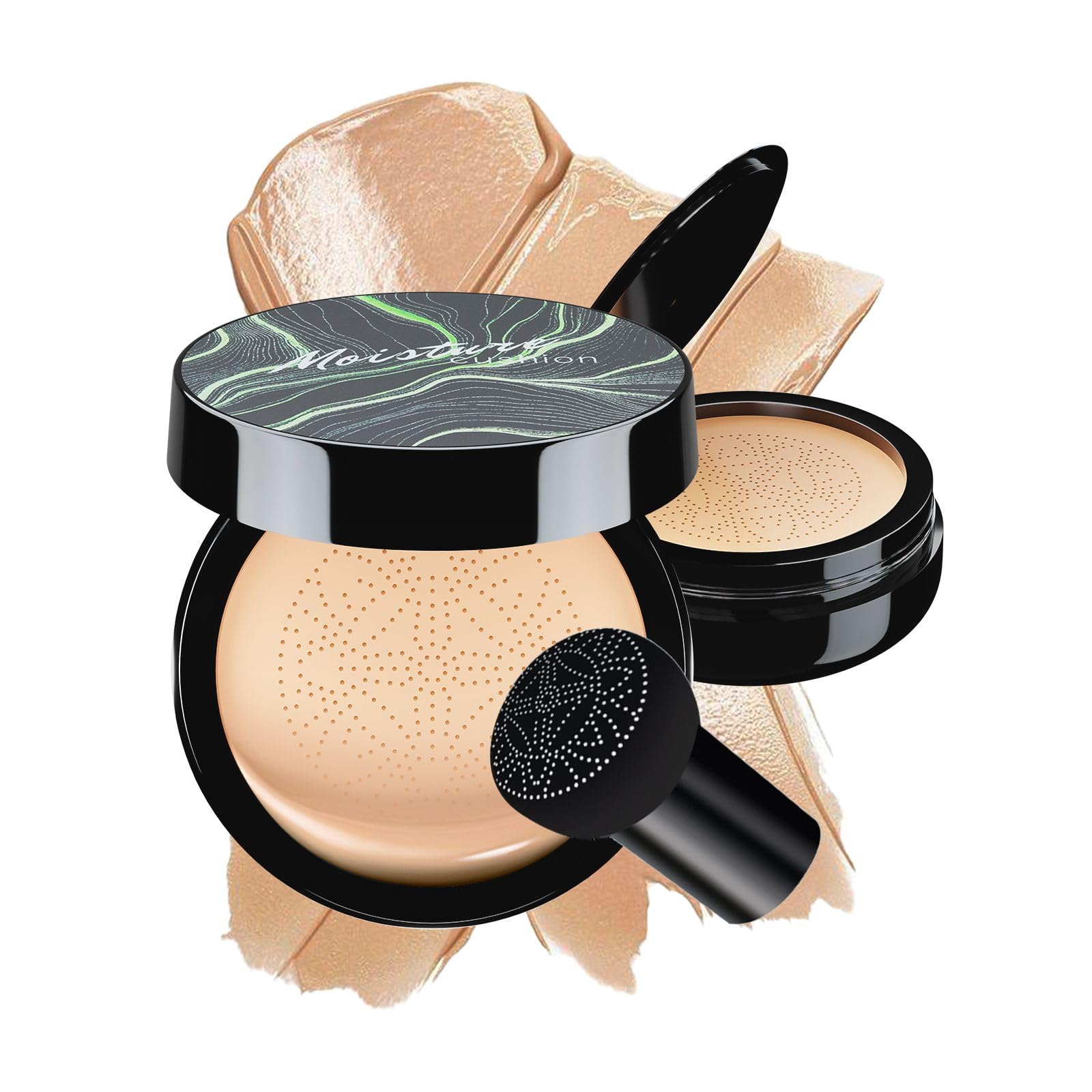 OETUIOW Mushroom Head CC Cream bottle close-up for an even, hydrated look.