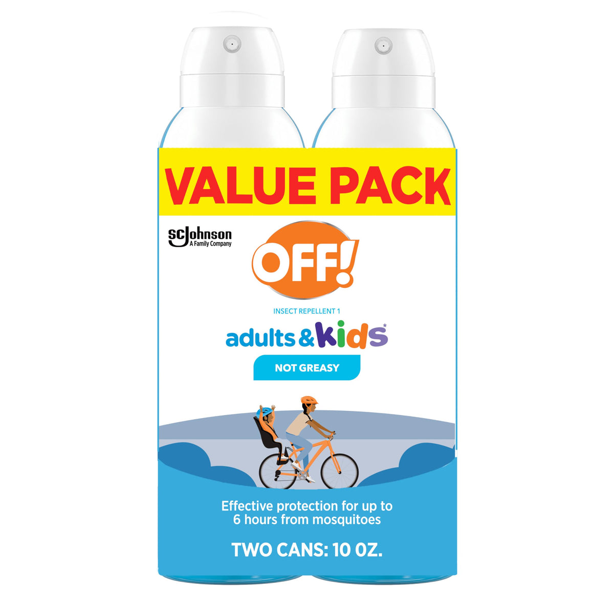 OFF! insect repellent aerosol spray for quick, even protection on the go.