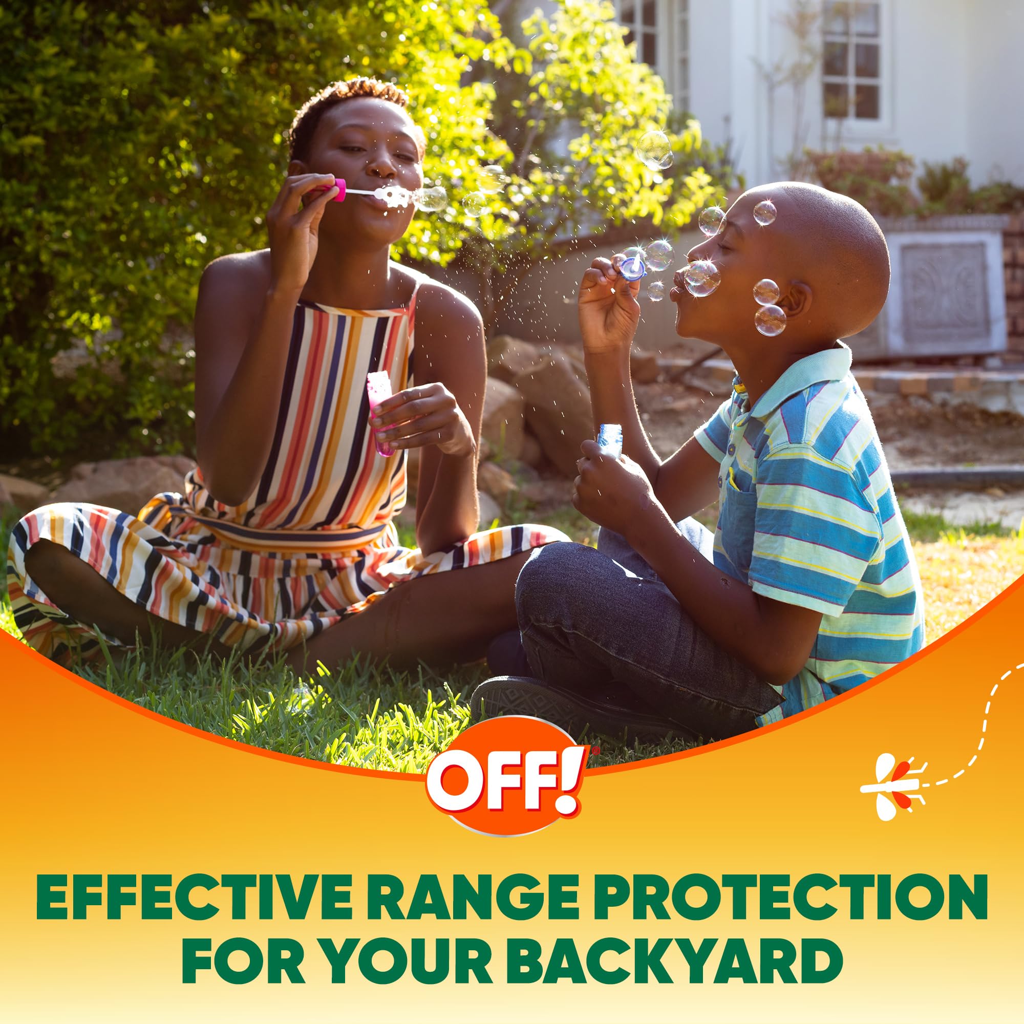 Up to 8 weeks of protection with OFF! Backyard Bug Control Pretreat