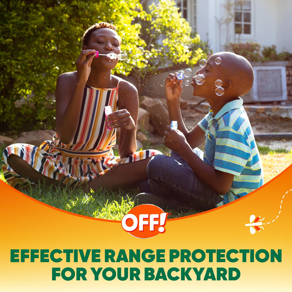 Up to 8 weeks of protection with OFF! Backyard Bug Control Pretreat