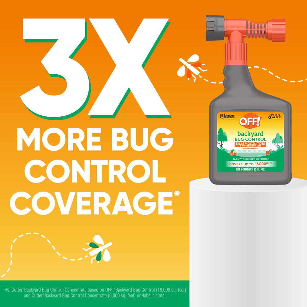 OFF! Backyard Bug Control Pretreat straight stream spray on tall trees