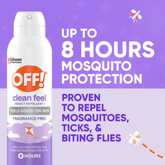 OFF Clean Feel bottle highlights 20% picaridin for effective protection.