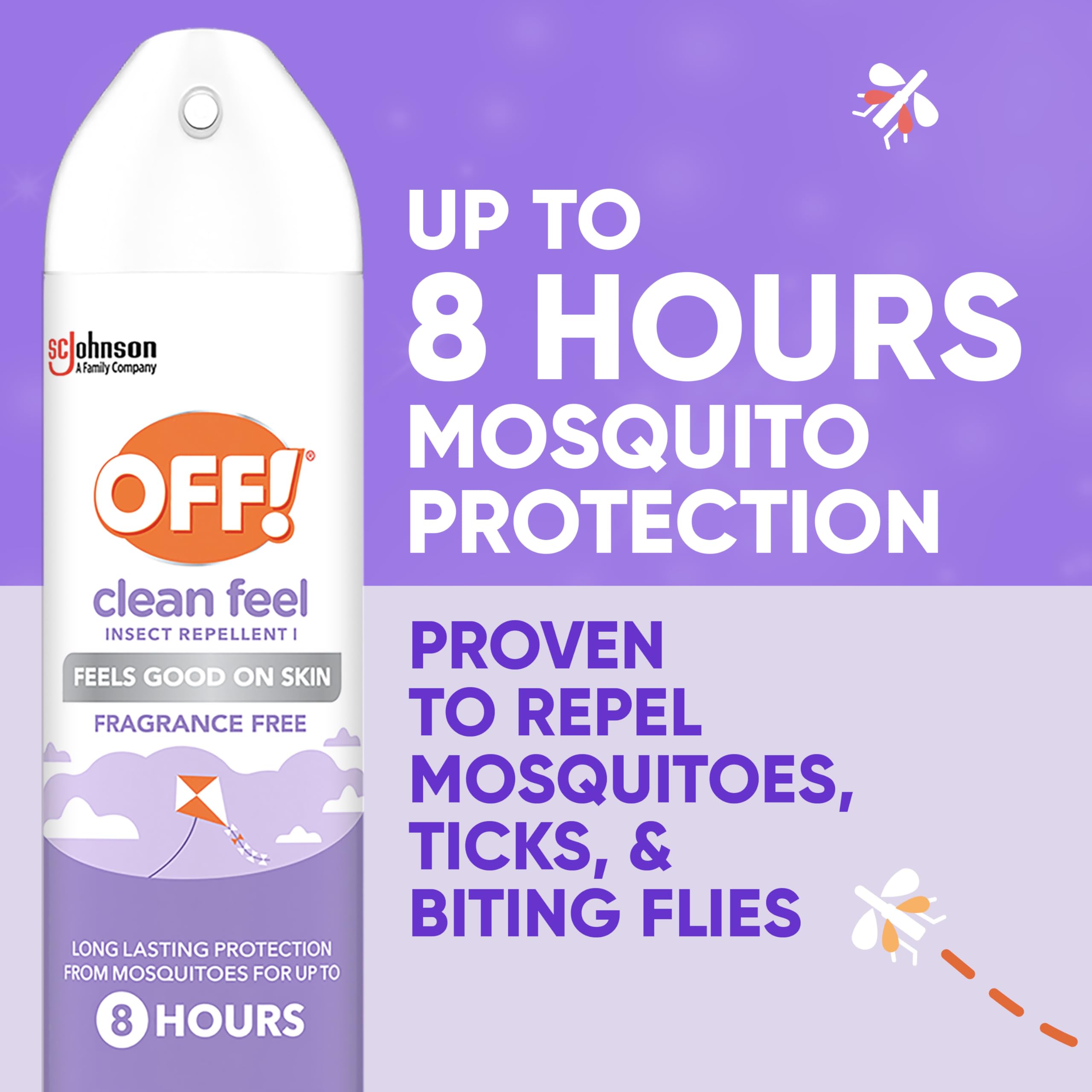 OFF! Clean Feel label close-up shows 20% picaridin formula for protection.