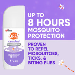 OFF! Clean Feel Spritz application mist ready for quick, non-sticky protection.