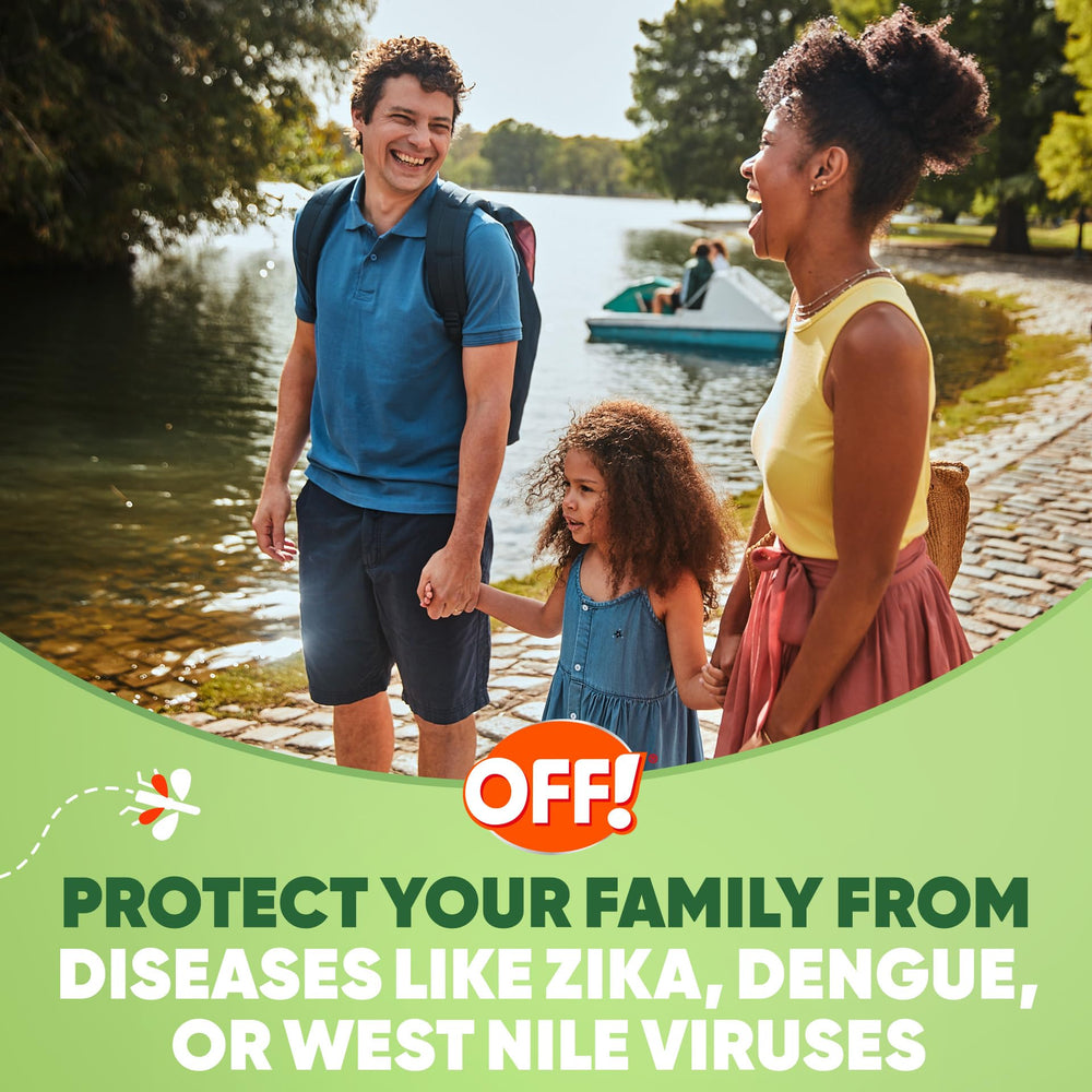 Label closeup shows 25% DEET concentration for reliable protection.
