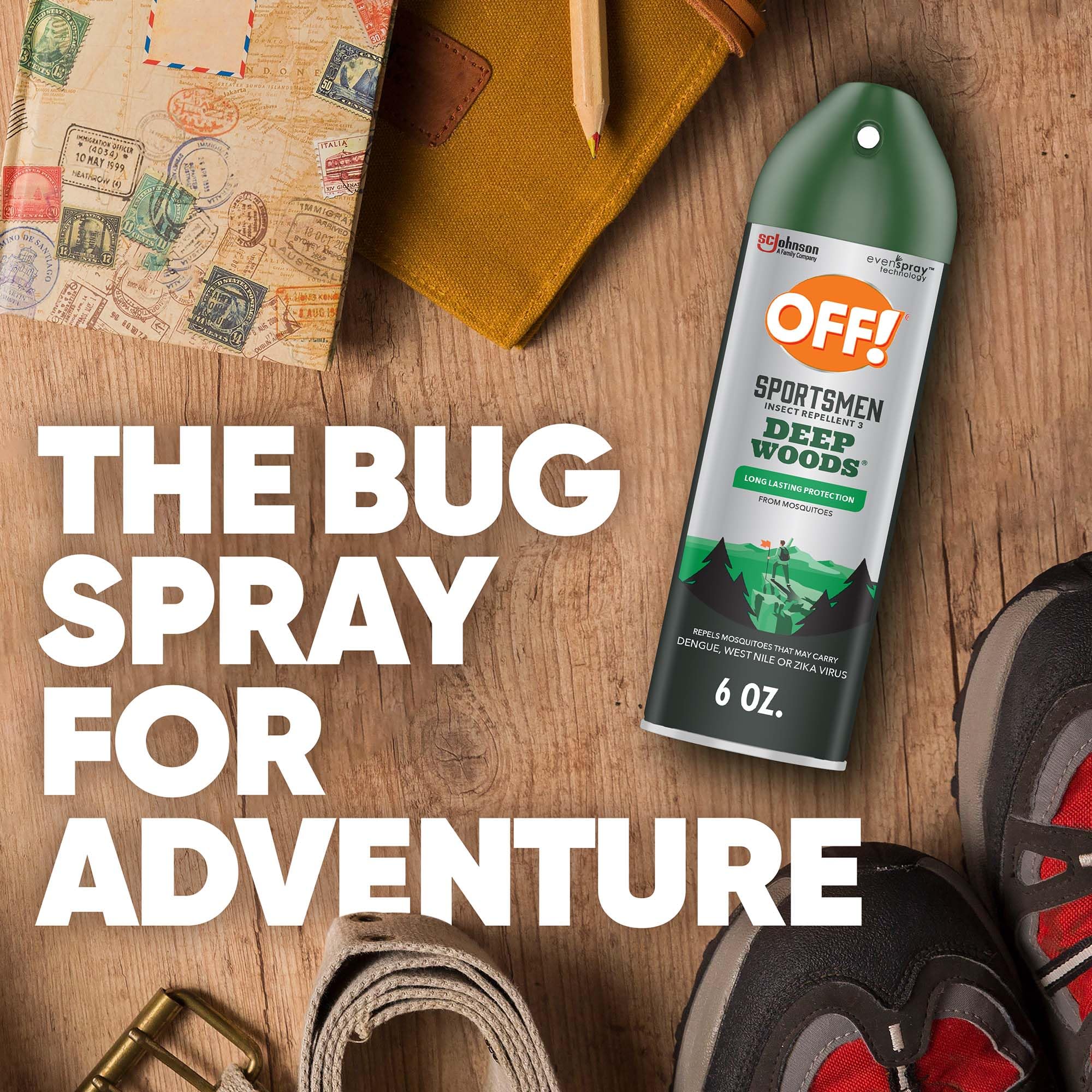 Pack of OFF! Deep Woods Sportsmen aerosol cans in packaging