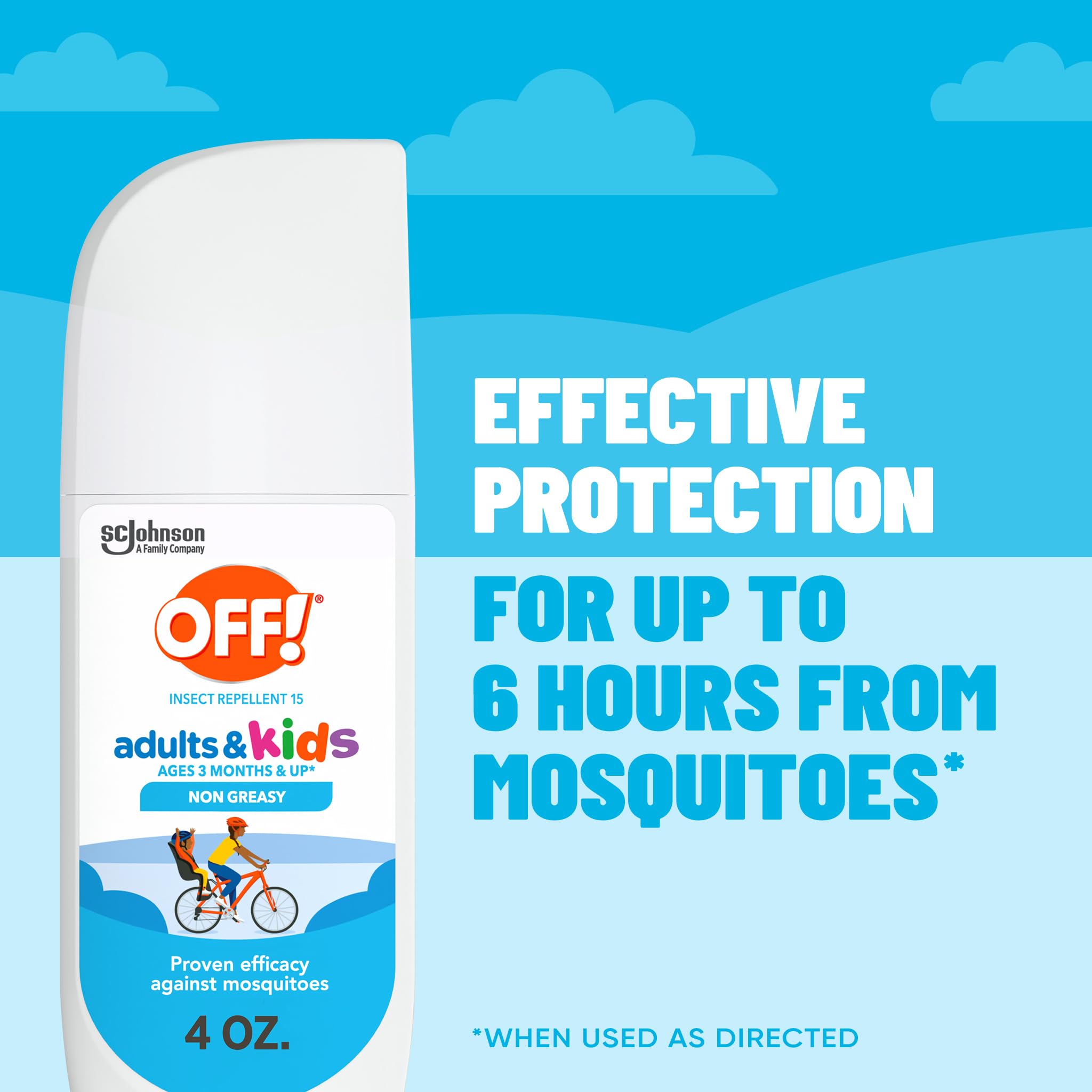 Family outdoors with OFF! for protection.