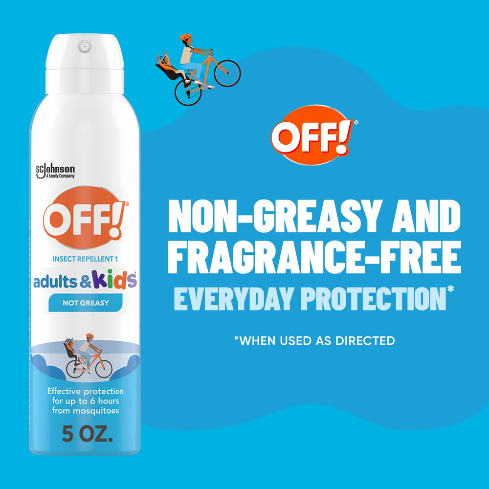 OFF! fragrance-free picaridin formula provides up to six hours of mosquito protection.