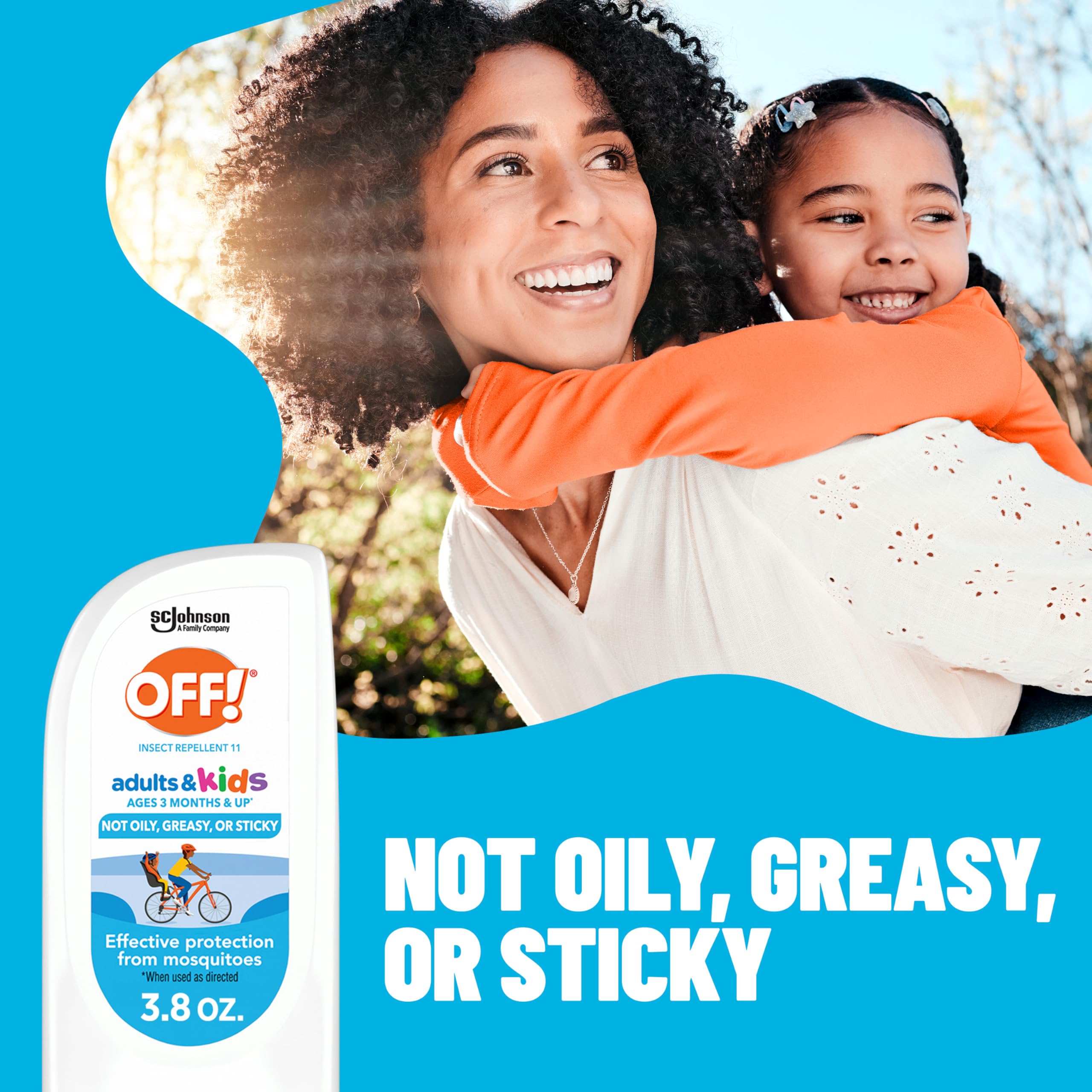 Unscented OFF! insect repellent lotion formula for sensitive noses and daily use