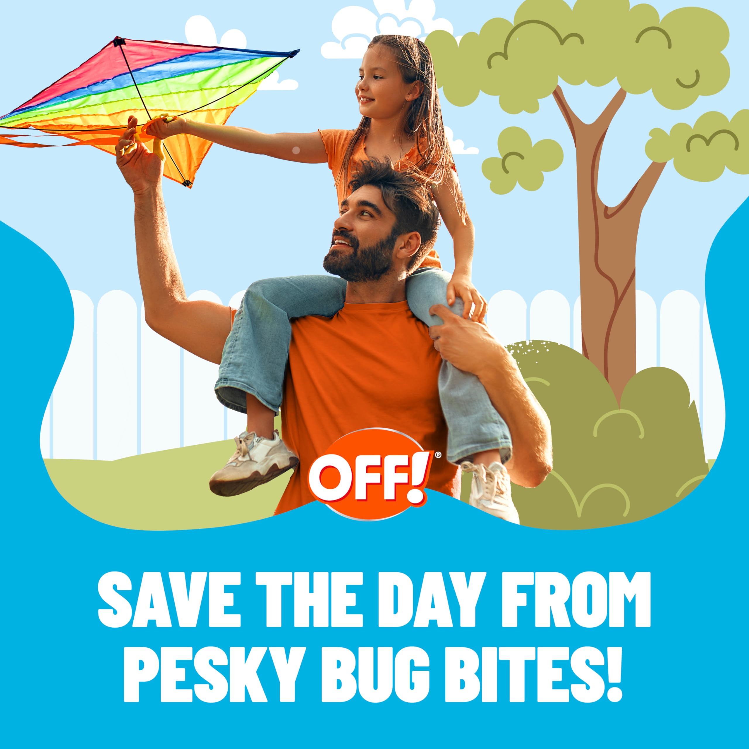 OFF! patches for kids illustrate kid-friendly, mess-free bite relief.