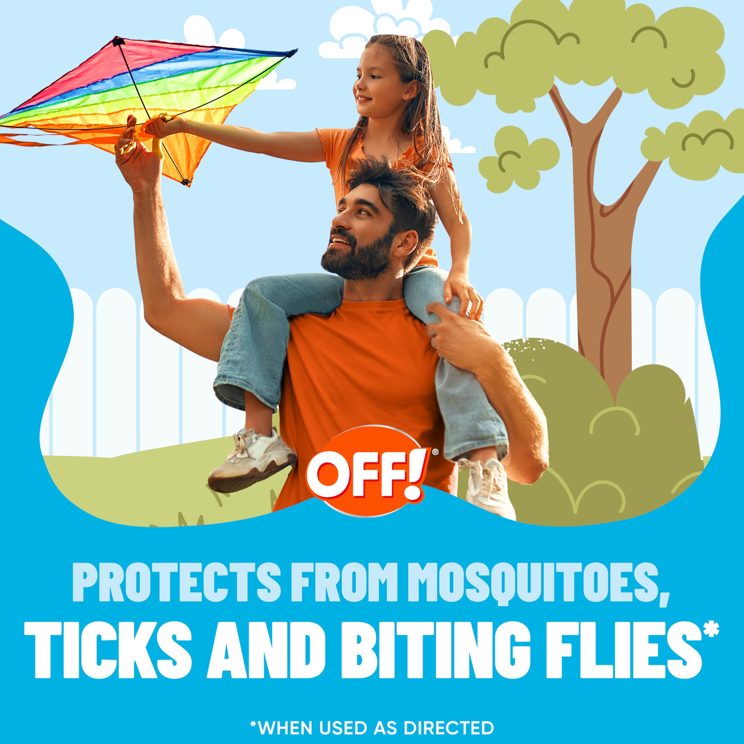 OFF! DEET-free option helps avoid strong odors while repelling mosquitoes and ticks.