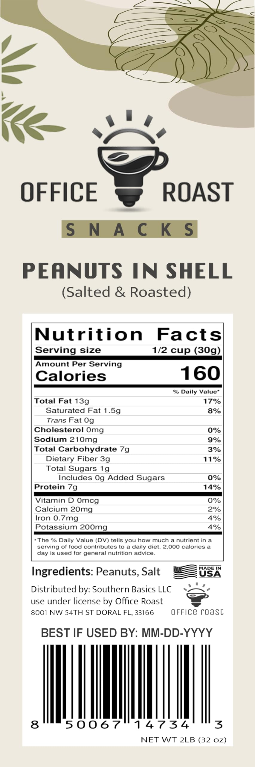Office Roast roasted and salted peanuts deliver protein-packed crunch.