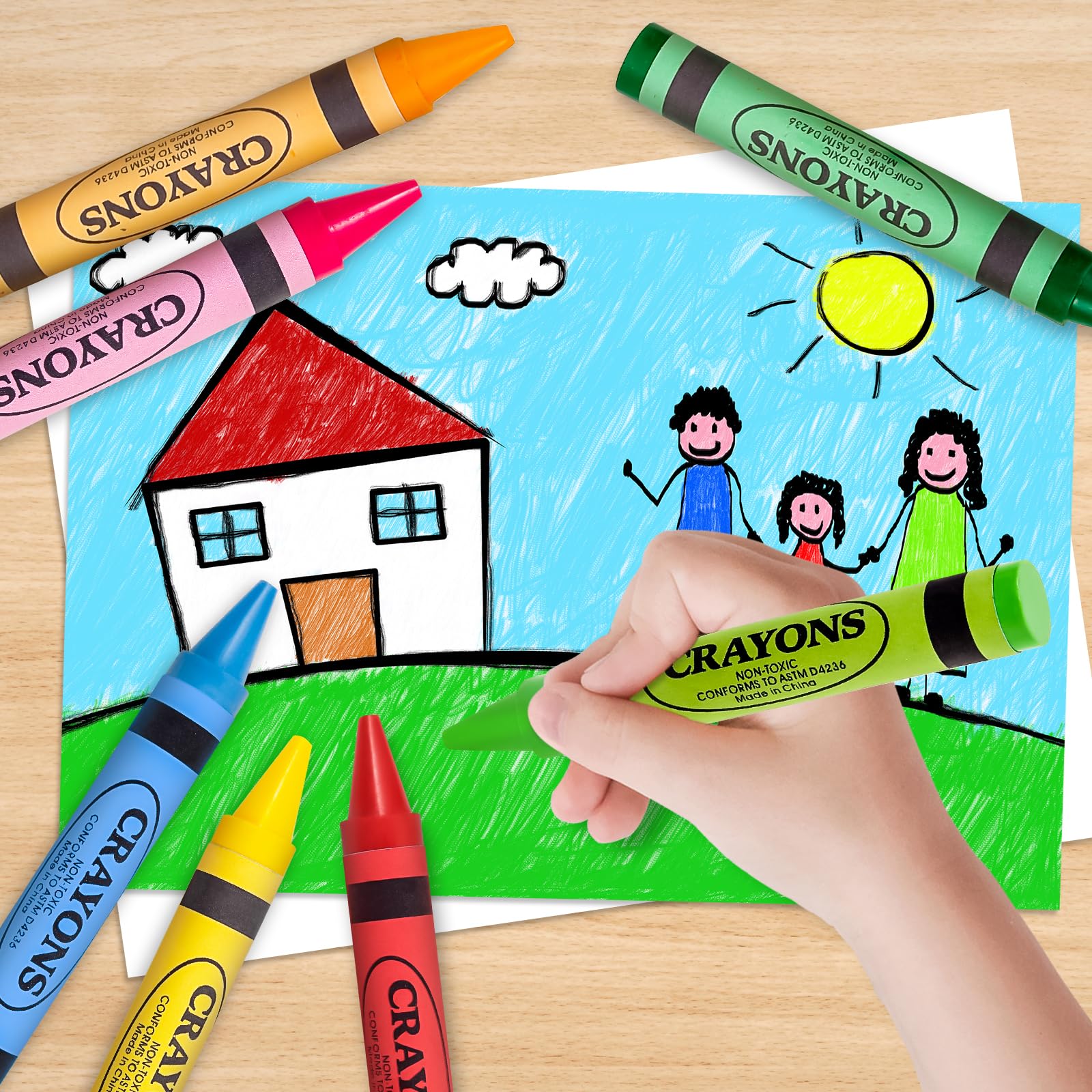Officygnet jumbo crayons with ergonomic grip promoting easy, mess-free coloring for kids