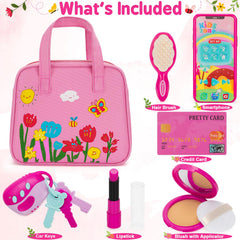 Officygnet purse hair-brush invites caring routines and fashion-forward pretend styling.