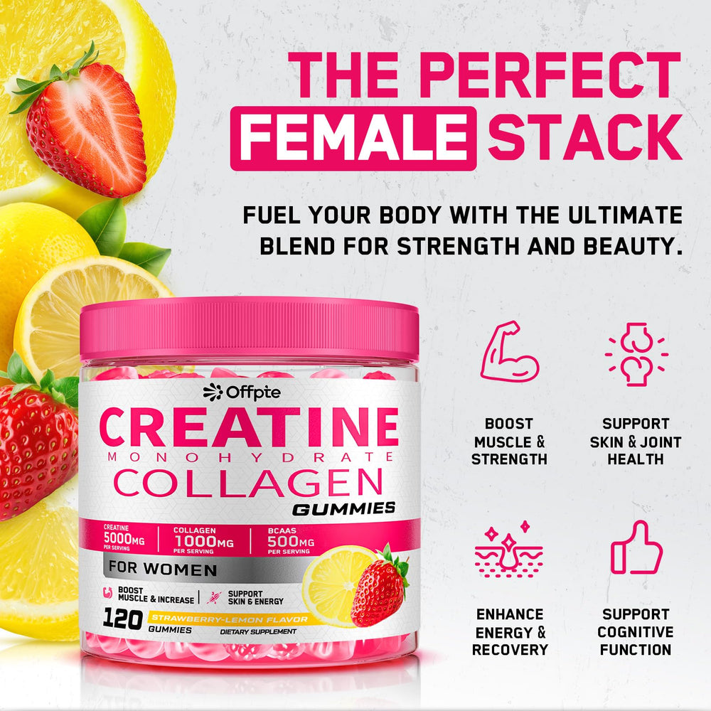 OFFPTE Creatine Women ingredients highlight BCAAs collagen and B12