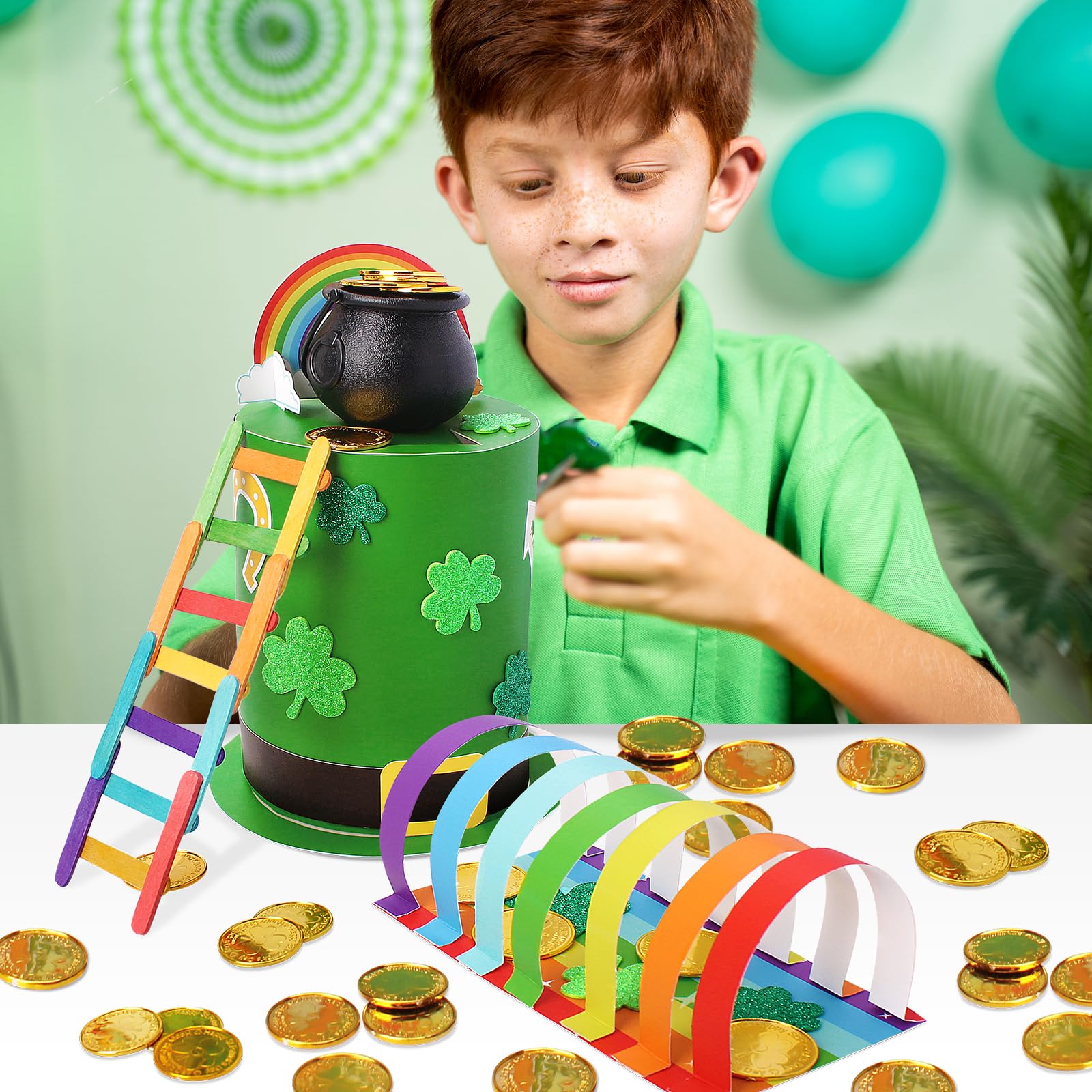 OFIHIDO Leprechaun Trap Kit rainbow tunnel invites exploration