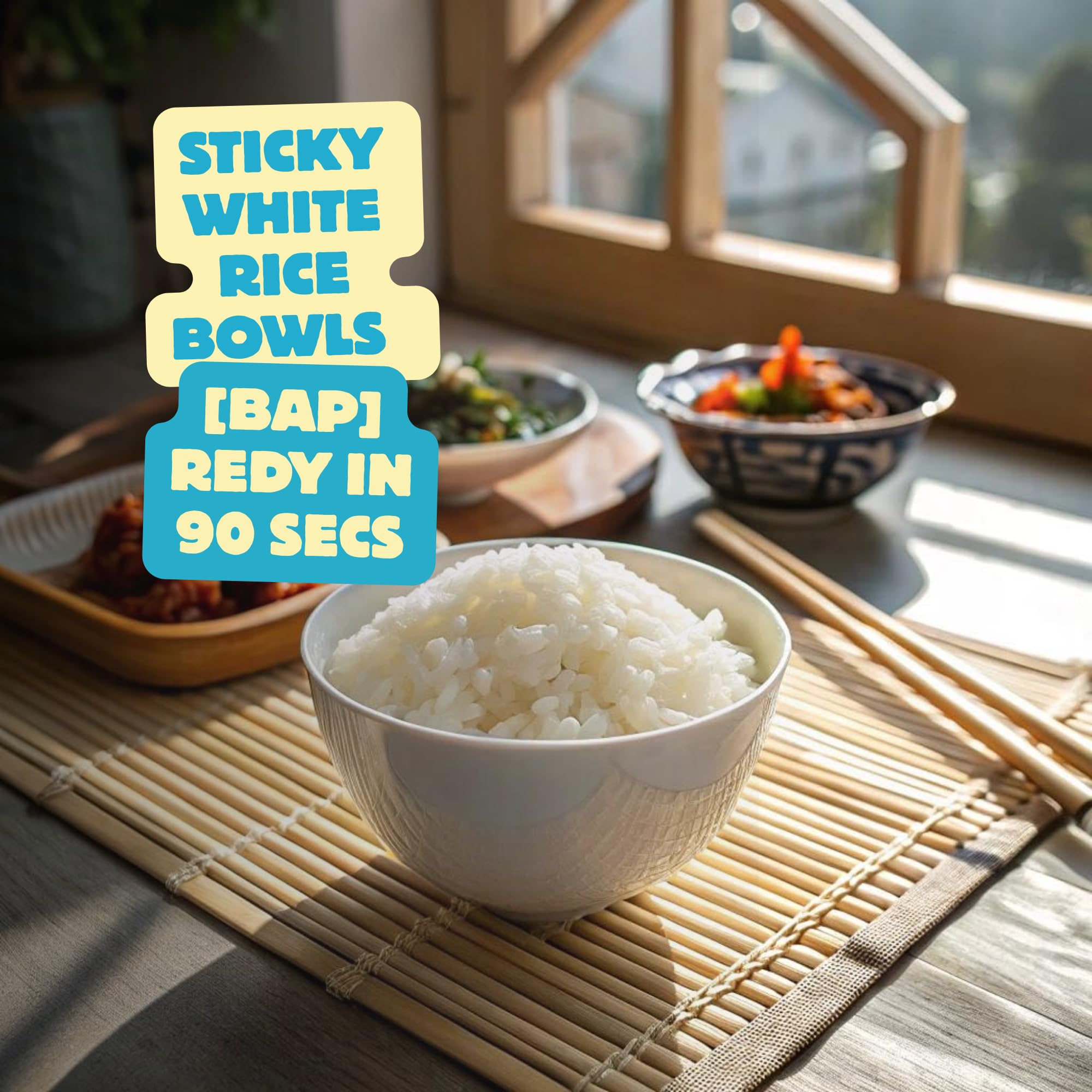 O’Food sticky rice as a versatile base for bibimbap-style bowls.