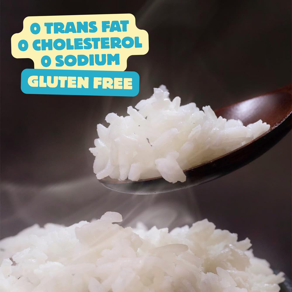 O’Food gluten-free sticky white rice label highlights adaptable, dietary-friendly base.