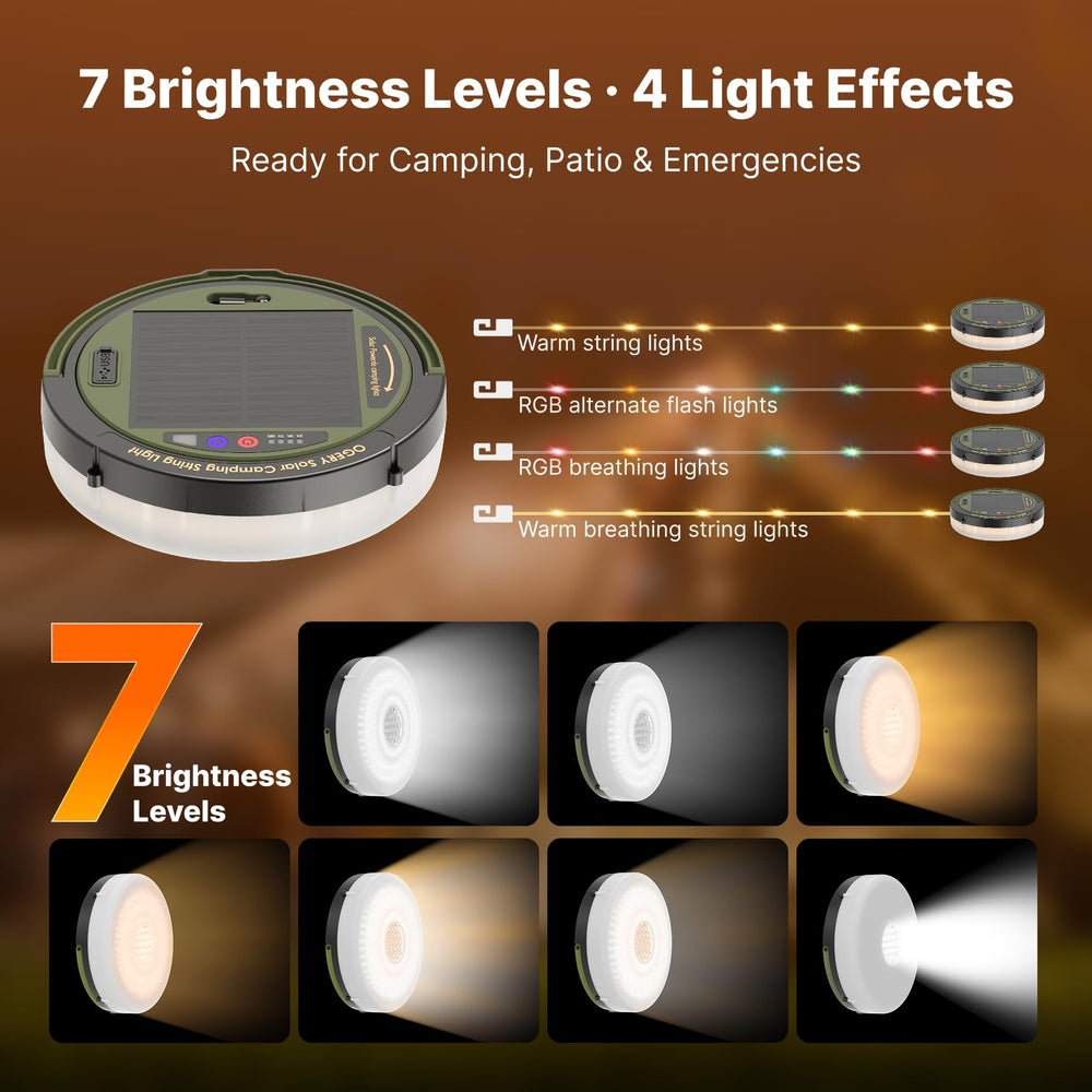 OGERY 11 modes provide versatile atmosphere from camping to backyard gatherings.