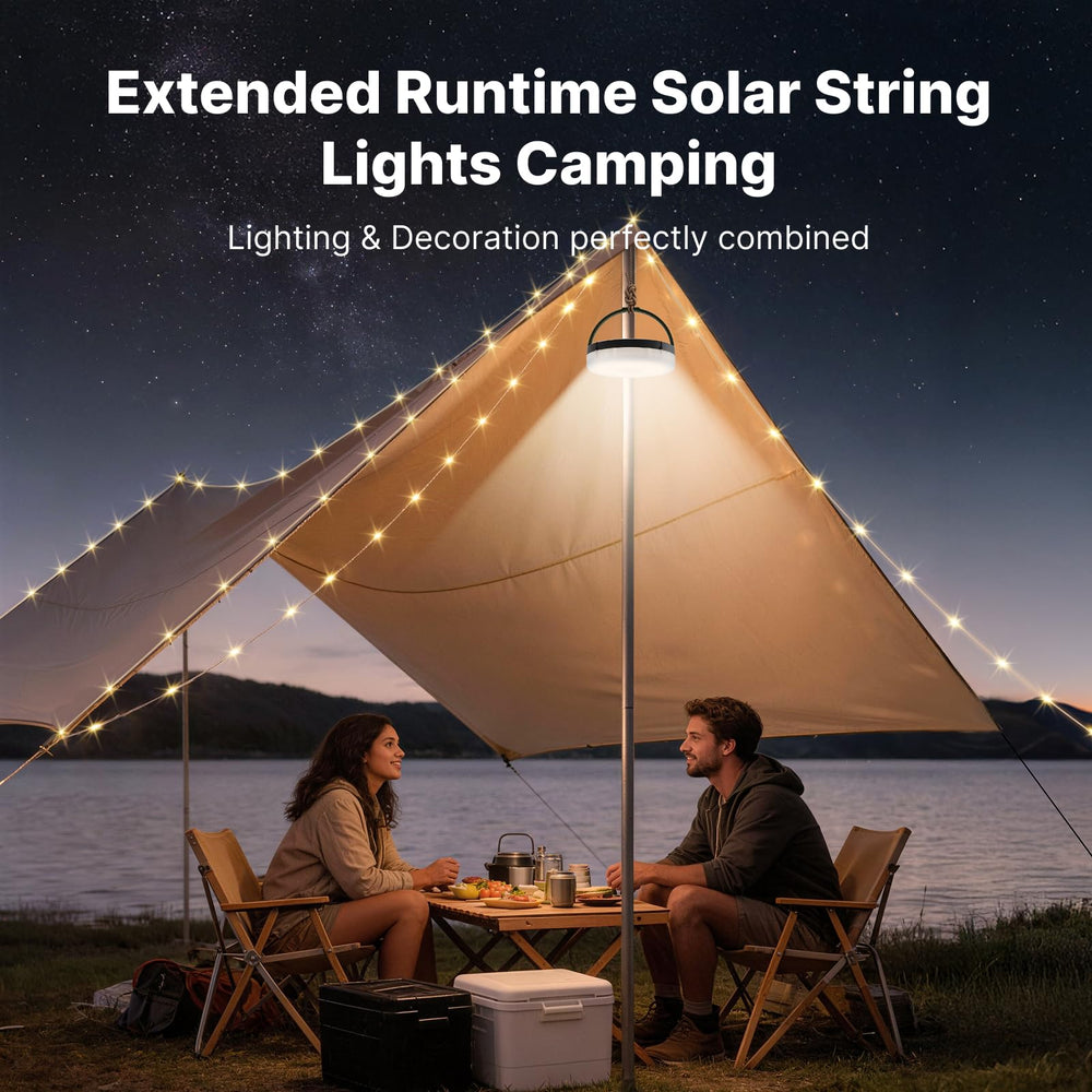 OGERY 49.2ft LED layout for expansive patio illumination and campsite ambiance.