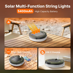 OGERY waterproof outdoor design withstands rain for dependable night lighting.