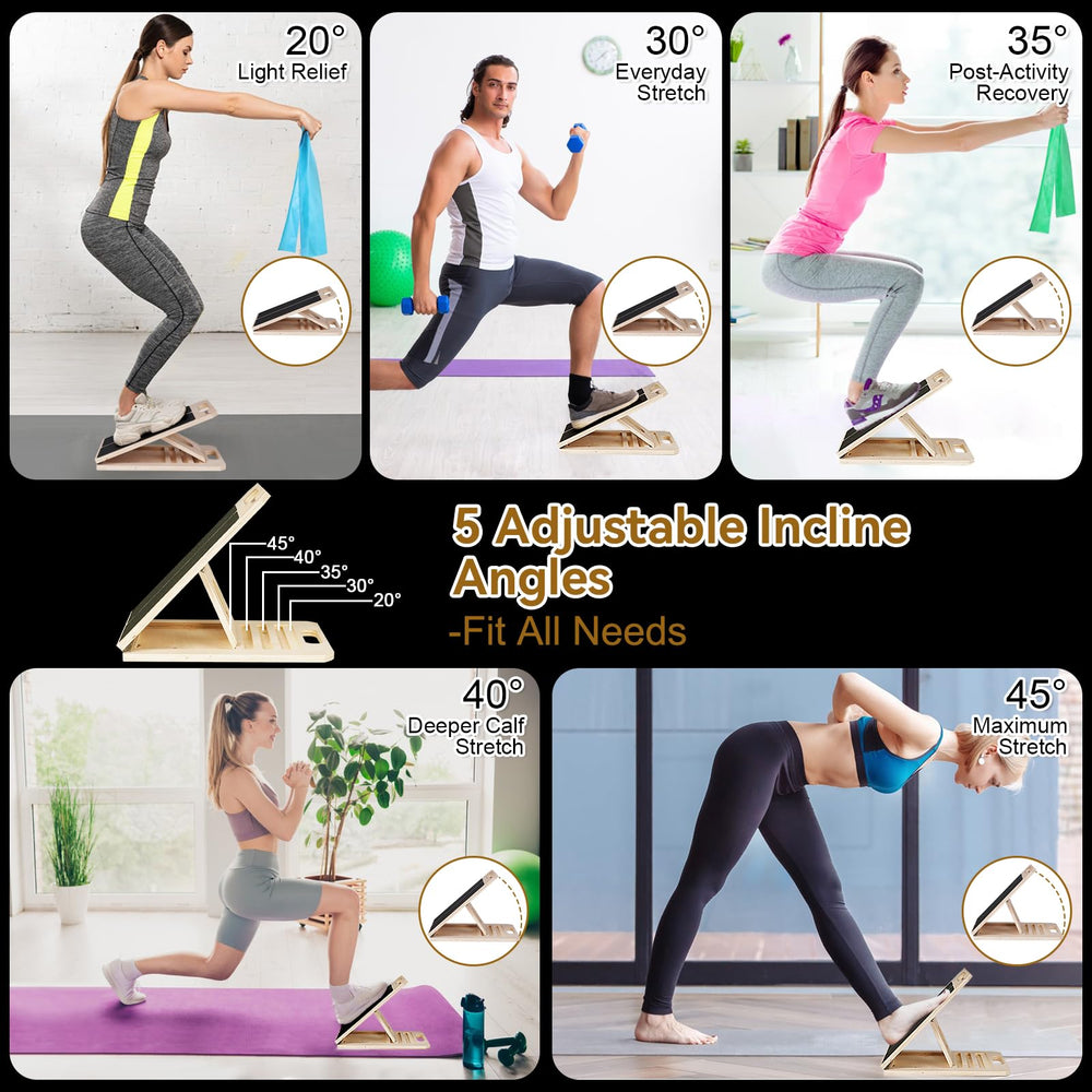 Ogurey Slant Board angled at 20-45° supports progressive calf work