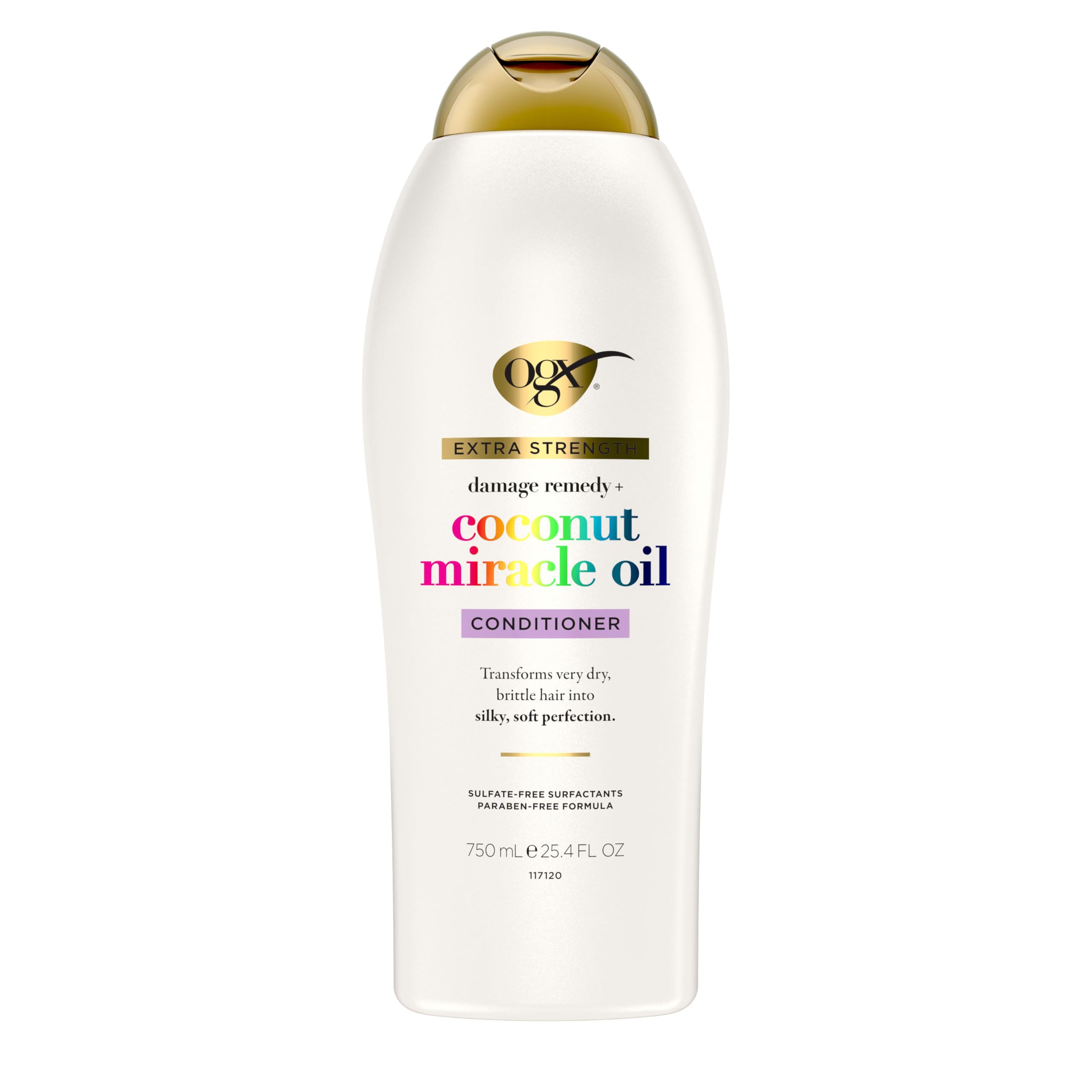 Scented conditioner bottle with natural ingredients emphasis like coconut oil and vanilla bean.