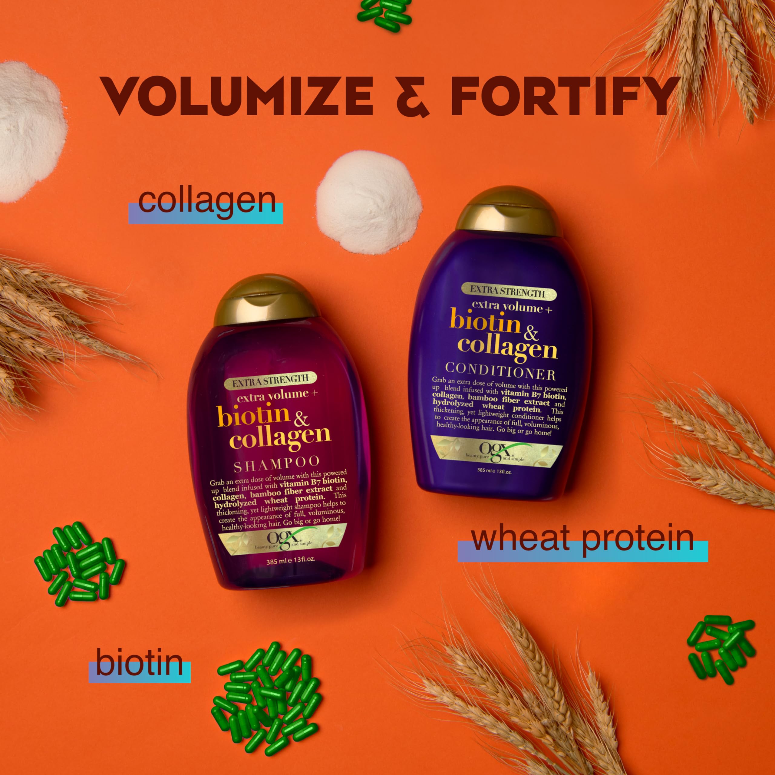 Detail of bamboo fiber extract featured in OGX shampoo.