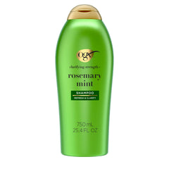 OGX Clarifying Strength + Rosemary Mint Shampoo bottle front for oil control