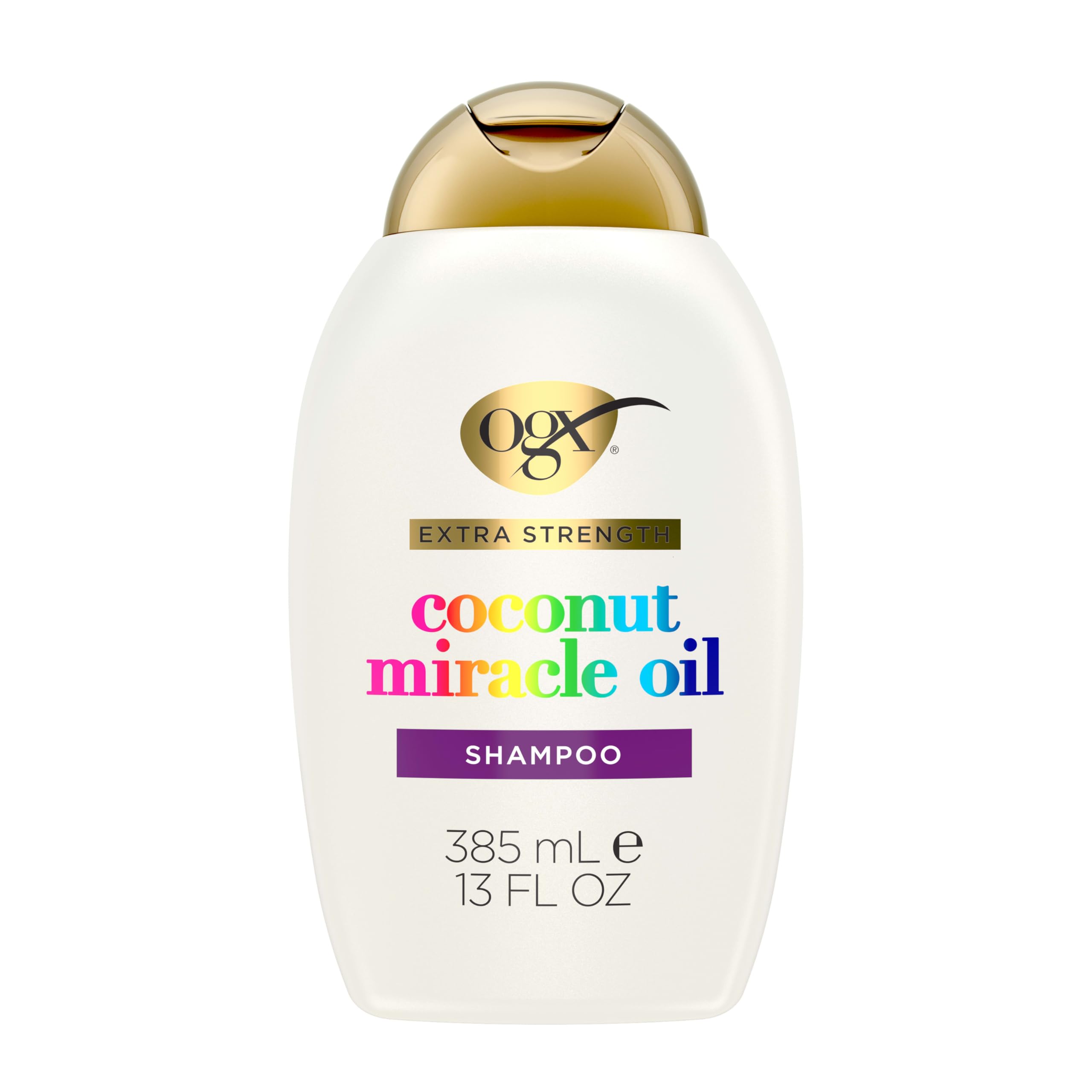 OGX Damage Remedy Coconut Miracle Oil Shampoo bottle shows hydrating formula for silky hair