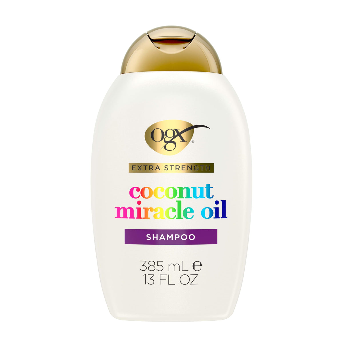 OGX Damage Remedy Coconut Miracle Oil Shampoo bottle shows hydrating formula for silky hair