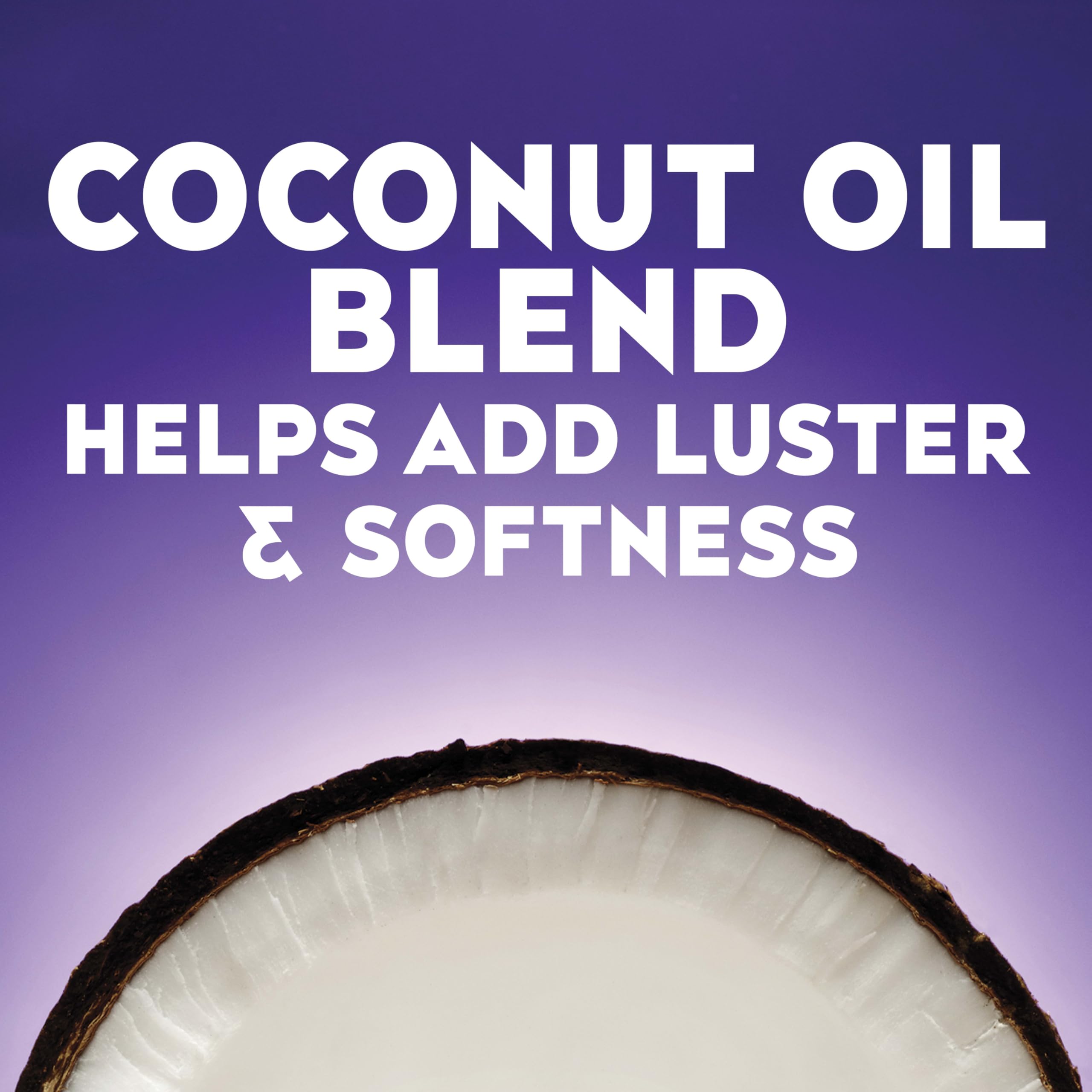 Fragrance detail of OGX Coconut Miracle Oil Shampoo with creamy coconut scent