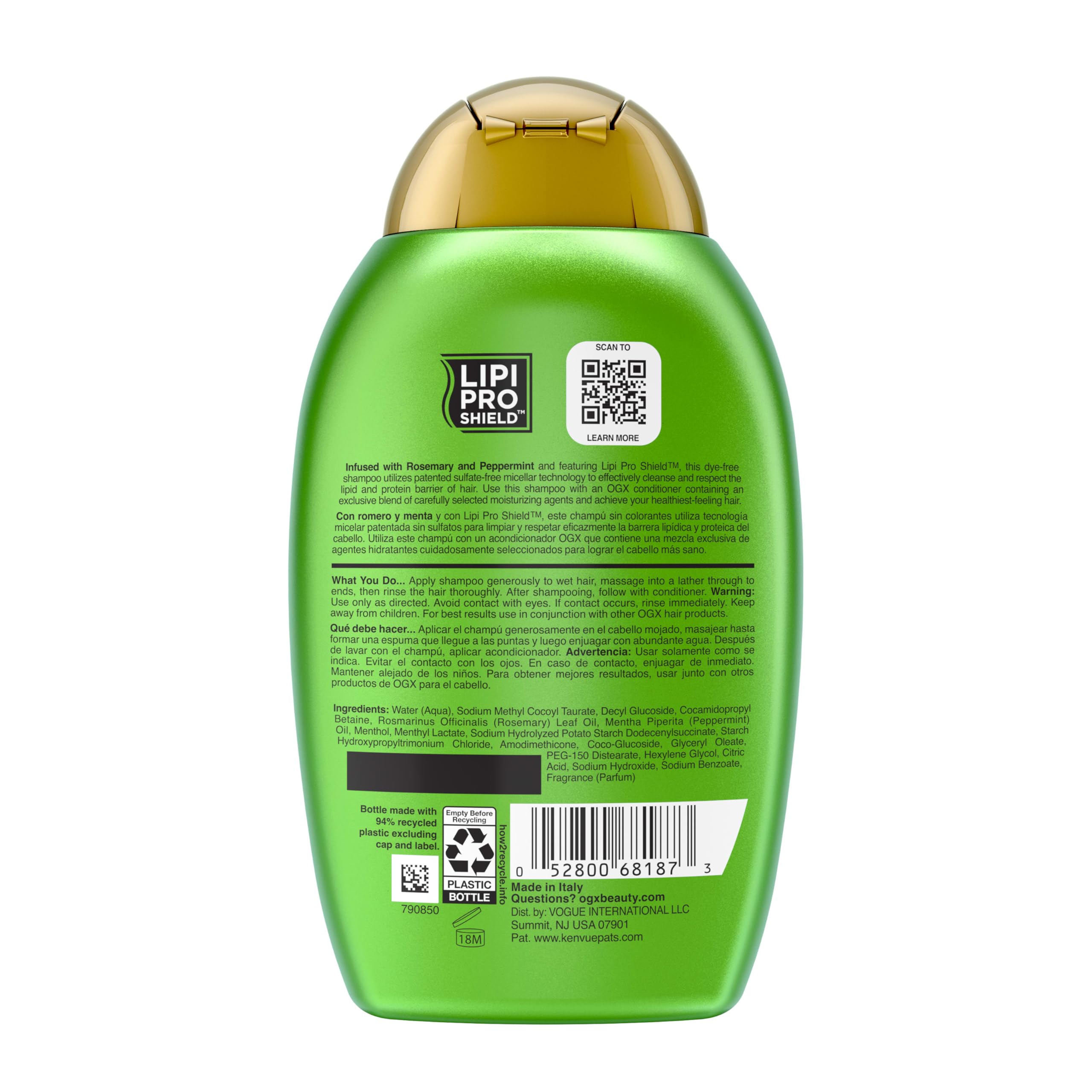 Label detail highlights fragrance and 13 oz size for home use.