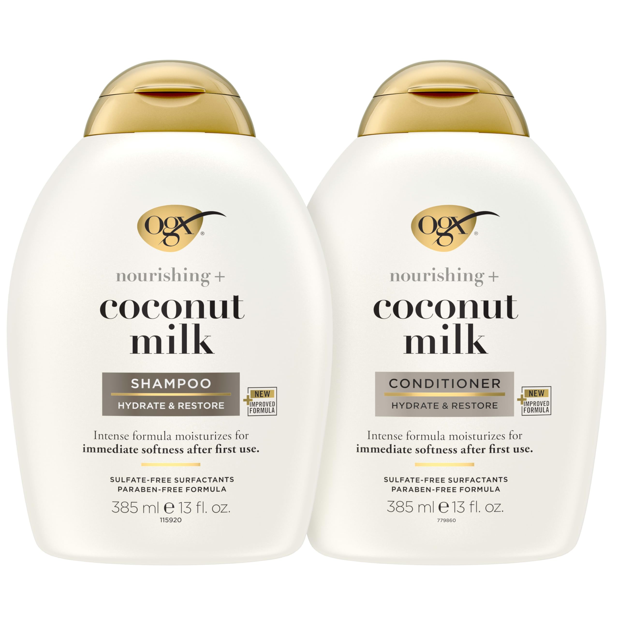 OGX Nourishing Coconut Milk shampoo lather highlighting gentle cleanse and moisture