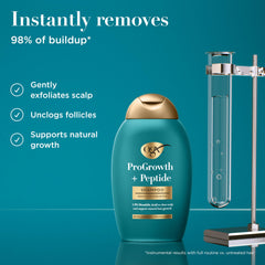 Peptide complex shown penetrating hair fiber for stronger-looking strands.