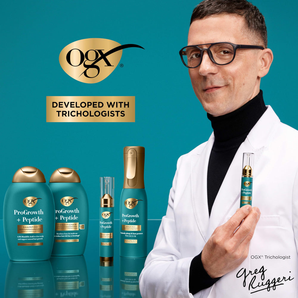 Product alongside conditioner in routine, ready for fuller-looking hair.
