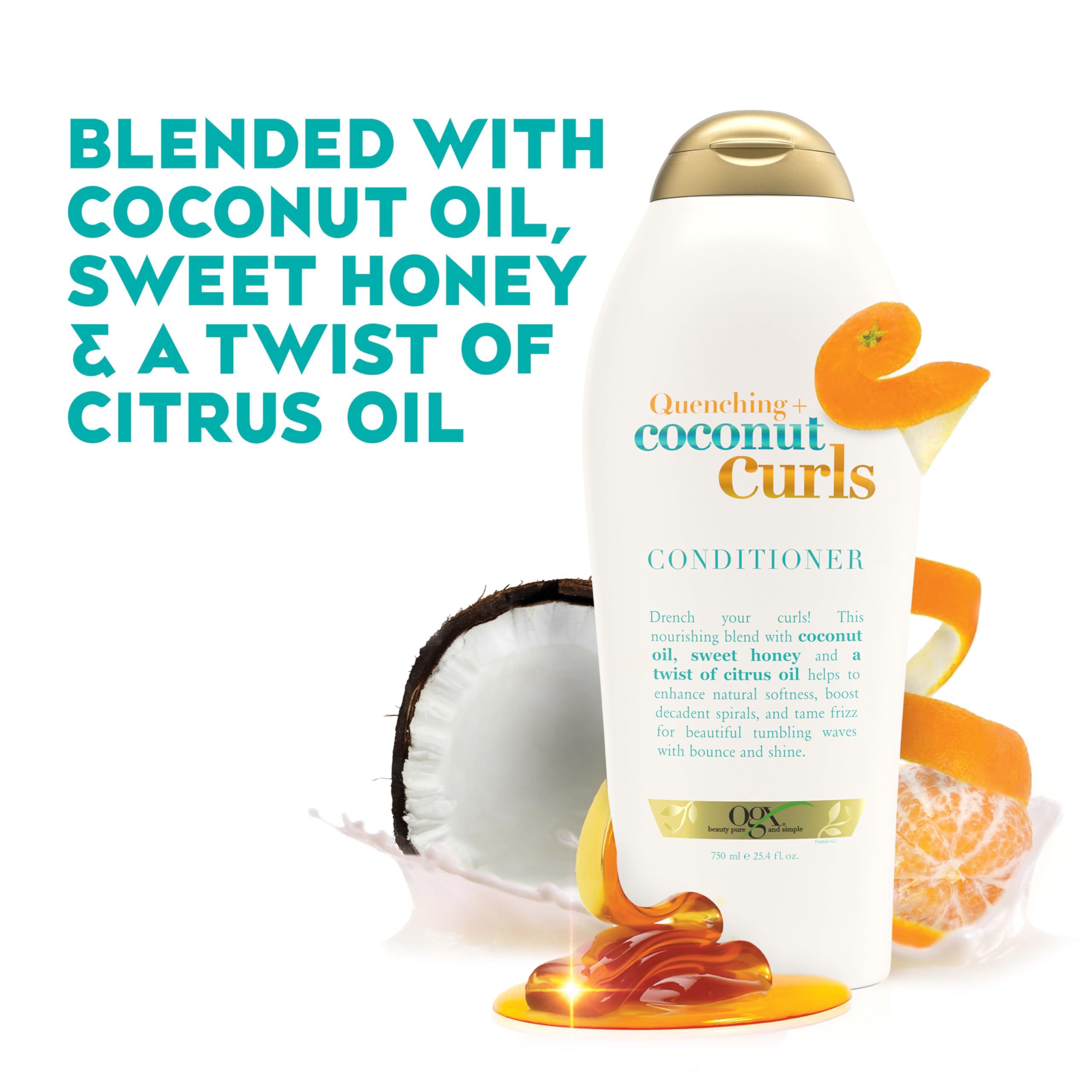 OGX Quenching + Coconut Curls defining curls for soft, bouncy texture